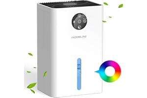 Déshumidificateur d Air 1.8L Portable Electrique AONELAS Domestique,Lumière Colorée,Automatique à Dégivrage,Desumidicateur d’Air Portable Silencieux et Économe en Énergie Chambre Salle Bain