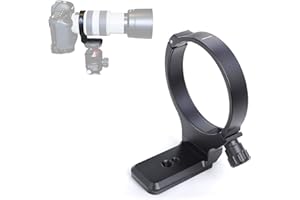 iShoot Pierścień do montażu statywu do Canon EF 28-300 mm f/3,5-5,6 L IS USM, wspornik kołnierza obiektywu do Canon EF 70-300 mm f/4-5,6L IS USM CNC, obrabiany CNC, aluminium lotnicze, spód to płyta