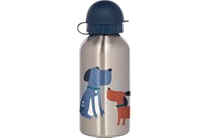 Sigikid 25098 Botella de acero inoxidable para perros y niños, accesorios recomendados a partir de 3 años, azul, 400 ml