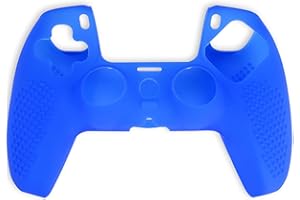 Nayubo Anti-Slip Studded Protective Silicone Cover Skin for PS5 Controller Handle Grip Soft Flat Case Protector Compatible with PlayStation 5 Wireless Controller (Blue)
