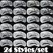 XINW 24pcs Eyebrow Model Grooming Stencil Kit Template Make Up Shaping Tools