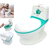 Kindertöpfchen mit Spülgeräusch- Ideal als erste Toilette - Sauberkeit für Kinder, Baby Jungen und Mädchen - Abnehmbare Schüs