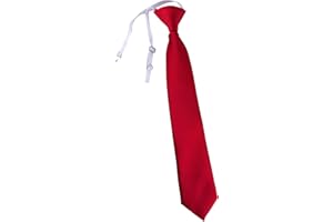 TigerTie Corbata infantil monocolor, corbata preatada con goma elástica