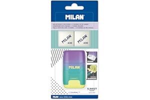MILAN Blíster afilaborra COMPACT Sunset turquesa + 2 gomas de recambio, BYM10454