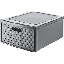 Rotho Timeless Cassettiera Da Ufficio Con 5 Cassetti – Plastica PS Senza BPA, Formato A4, Grigio Antracite, 34.5x29x32 Cm, Made In Switzerland