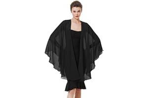 BEAUTELICATE Femme Étole Châle Elégant Foulard Boléro Cape en Mousseline de Soie Pour Robe de Soirée Mariage Mariée Cérémonie