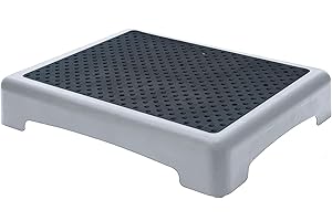 HAMON Rutschfest Halbstufe,Trittstufe Indoor & Outdoor, Einstiegshilfe Tritthocker, Steighilfen für ältere Menschen, Tritthocker für Senioren, Dusche, Badewanne, Auto, Outdoor,bis 220 kg Belastbar (Schwarz)