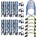 Produktbild PCIe PCI-E 16x 8x 4x 1x Powered Riser Adapter Card w/ 60cm USB 3.0 Extension Cable & 6-Pin PCI-E to SATA Power Cable - GPU Riser Adapter - Ethereum Mining ETH (6 PCS)