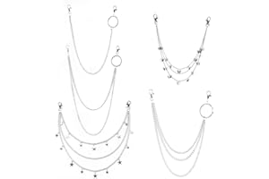 quiodok 5 Pieces Chains Keychain Jeans Wallet Chains Hip Hop Pants Chains Belt Pants Chain Waist Chain Multi-Layer Punk Gothic Metal Chain Accessory for Men Women