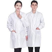 JONATHAN UNIFORM Unisex Lab-jassen Wit met Lange Mouwen, Lang Lab Jas Lab Coat Medische Uniformen voor Heren Dames Ziekenhuis (2XL JONATHAN UNIFORM Unisex Lab-jassen Wit met Lange Mouwen, Lang Lab Jas Lab Coat Medische Uniformen voor Heren Dames Ziekenhuis (2XL