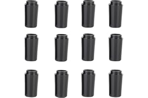 Summerhouse 12 Pieces Solid Black Flat Golf Iron Ferrules for Tapered 0.355 Shaft and 0.370 Shaft 0.500/0.750/1.000 Height Optiona