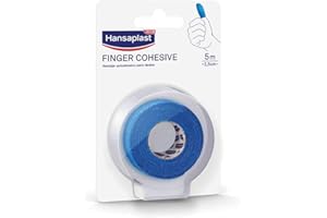 Hansaplast Venda cohesiva para dedos, venda autoadhesiva resistente al agua para botiquín, se rasga con la mano, transpirable, 5 m x 2,5 m