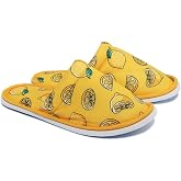 Chochili Lemon Pattern Soft Sole Women's Home Slippers