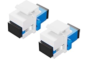 PNGKNYOCN Accoppiatore SC/UPC, presa in fibra ottica SC a adattatore modulare per pannelli patch e pannelli da parete, adattatore in fibra ottica SC Single Mode (2 Pack) (SC/UPC)