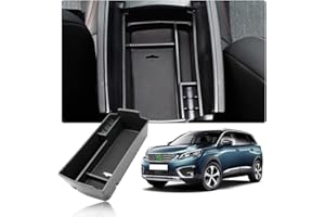 YEE PIN Bandeja de Guantera 3008 5008 GT 2016-2022 / DS 7 Crossback 2017-2022 para Apoyabrazos Caja de Consola Central, Bandeja Reposabrazos Almacenar Artículos Pequeños Interior Accesorios