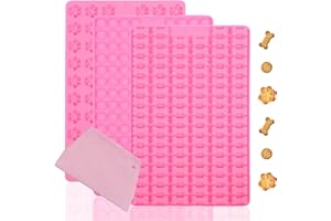 Molde de Silicona Para Caramelos, Golosinas para Perros, Chocolate, Fáciles de Limpiar, 3 Piezas, Reutilizables, sin BPA, Moldes para Hornear Galletas