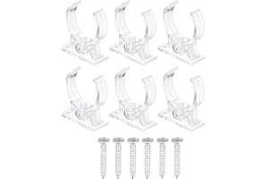 Sourcing Map 6 stycken T8 U-klämmor hållare för LED-glödlampa, plast