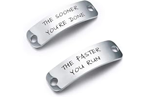 ENSIANTH Trainer Tags The Sooner You're Done The Faster You Run Shoe Lace Tag (Sooner Faster)