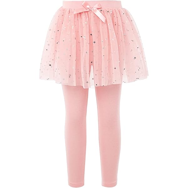 Leggings Con Gonna 2 In 1 Per Bambina - Tinta Unita, Morbidi E Comodi - Foto 8