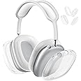 VICHYIE AirPods Max Case, Ear Pads Cover, Clear Soft TPU, Anti-Scratch, Dust Proof, Transparent Accessories Protector