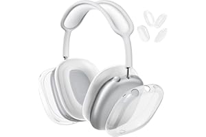 VICHYIE Hülle für Airpods Max, mit Schutz Abdeckungen für Ohrpolster, Dünne Weiche TPU Transparent Hülle, Stoßfest, Kratzfest, Staubdicht, Durchsichtige Zubehör für AiPods Max -Transparentes Set