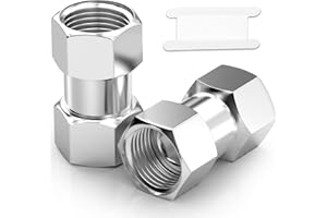 TAISHER 2PCS Connecteur mobile flexible en acier inoxydable 304, 1/2" femelle pour pulvérisateur, vanne coudée, bras de douche