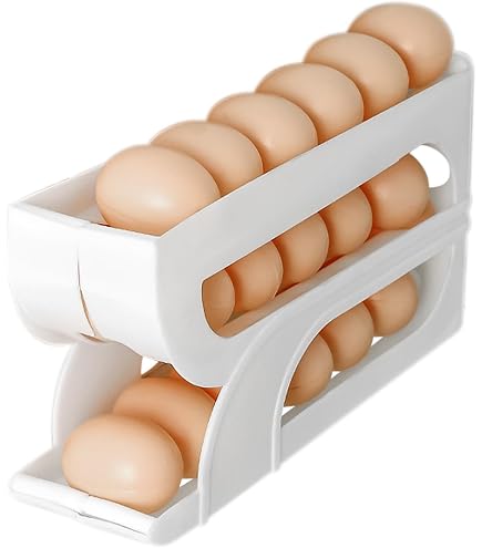 Distributeur à œufs Automatique 4 étages – Range Jusqu’à 30 œufs Au Frigo – Gain De Place Et Fraîcheur Optimale