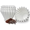 1-2 Cup Small Coffee Filters,100 Count Disposable Basket Coffee Filter Paper, Compatible with Kalita Wave Dripper 155 Series, Single Serve Coffee Pot, Pour Over and Drip Coffee Maker, For 1-2 People