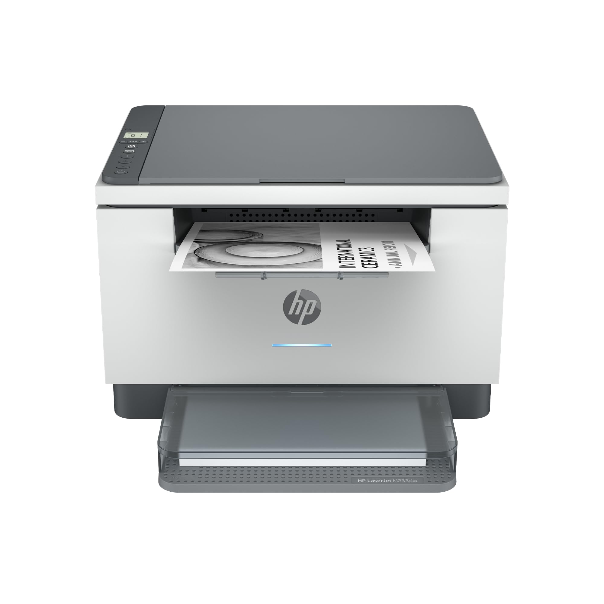 HP Laserjet MFP M233dw Printer, Wireless, Print, Copy, Scan, Hi-Speed USB 2.0, Ethernet, Bluetooth LE, Up to 30 ppm, 150-sheet Input Tray, Auto Duplex Printing, Black and White, 6GX04A