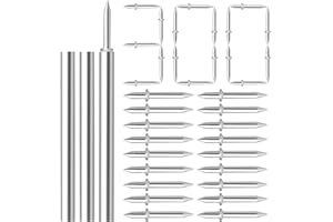 AIVORO 300Pcs di Chiodi a Doppia Testa, Chiodi Senza Saldatura con Filo per Battiscopa a Doppia Testa in Acciaio per Battiscopa Senza Segni Chiodi a Doppia Testa con 3 Chiodi Specifici per Manicotti