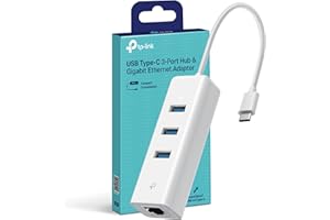 TP-Link Adattatore USB Ethernet UE330C USB 3.0 Type C con 3 Porte, Gigabit Ethernet, Plug & Play, Compatto e leggero, Windows 11/10/8.1/8/7, MacOS, iPadOS, Chrome OS, Linux OS, Nintendo OS