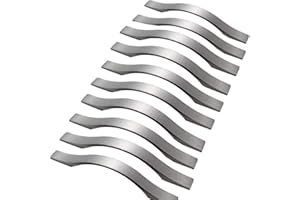 MARGUERASW Poignee de Meuble Cuisine - 10pcs Poignées de Meubles Nickel Brossé Poignée d'armoire Poignée de Placard Cuisine entraxe 160mm