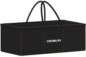 HEIMUNI Bolsa de Almacenamiento para Cojines Jardin, Bolas para el Árbol de Navidad 420D Oxford Funda de Cojín para Exterior Impermeable Funda de Almacenamiento para Guardar Cojines (130x45x55cm)