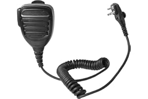 SUNDELY® Micrófono compatible con Midland Radio G15Pro G18 HYT Hytera BD505 BD615 PD405 PD505 PD565 Power446 TC-610 TC-620 Walkie Talkie Micrófono de solapa de hombro de mano de 2 pines con tornillo