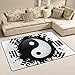 Produktbild COOSUN Black And White Yin Yang Area Rug Carpet Non-Slip Floor Mat Doormats for Living Room Bedroom 91.4 x 61 cm cm ( 36 x 24 inch )
