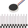 tatoko 20PCS 10mmx3mm Mini Vibration Motors DC 3V 12000rpm Flat Coin Button-Type Micro DC Vibrating Motor for Mobile Cell Phone Pager Tablet Household Appliances