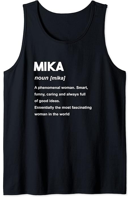 Mika Nombre Camiseta sin Mangas Mika Nombre Camiseta sin Mangas