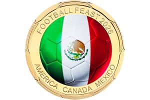 Bemvp Football Feast 2026 minnesmynt för sportevenemang med Mexikos flagga, perfekt för fotbollsfans och samlare.