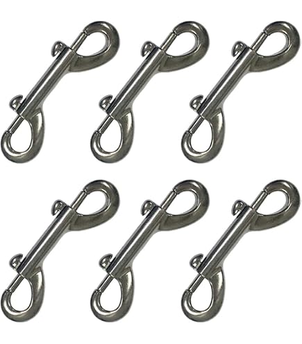 ERKOON Doppelend-Karabiner 11,9 Cm – 15 Stück, Zinklegierung, Für Eimer, Leinen & Tierbedarf