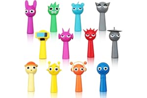 JUSJUBR 12PCS Sprunkis Action Figures Statue, Sprunki Cartoon Figures, Colorful Toy Figures for Kids, Colorful Toy Figures for Kids for any Sprunki Games fan Girls and Boys Collectible Toy
