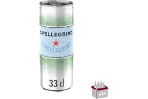 WINE AND MORE San Pellegrino : Eau minérale naturelle gazeuse boîte slim (24x33 cl)