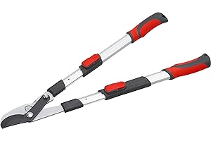 Meister Astschere mit Bypass-Klinge - 2K-Griffe - Teleskopfunktion - Antihaft-Beschichtung - Geeignet für weiches Holz & Frischholz / Astschere / Gartenschere / Baumschere / Astschneider / 9769200