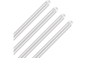 LAVMHAB 6063, asta rotonda in alluminio, 8 mm x 300 mm, asta rotonda in alluminio, per modelli fai da te (4 pezzi)