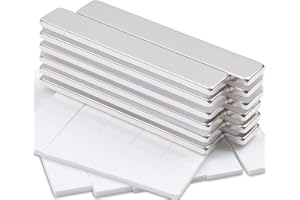 ‎MAGXCENE MAGXCENE 12 Stück Magnete Stark 60x10x3mm Starke Magnete Rechteckig, Magnete Selbstklebend Stark Seltene Erden Magnete, Neodym Magnete Extra Stark Klebemagnete für Kühlschrank, Küchen, Büros