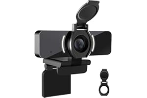 LarmTek 1080P webcam with microphone and webcam cover,HD streaming webcam for PC desktop and laptop