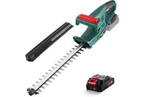 POSENPRO POSENRPO Akumulatorowe Nożyce do Żywopłotu 20 V, Długość Ostrza 45 cm, 14 mm Rozstaw Zębów, Akumulator 2,0 Ah, do Ogrodu i Trawnika