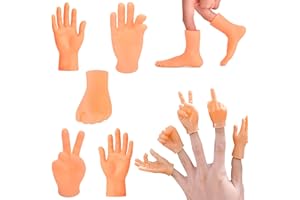 LGZIN Hands Mini Puppets, 8 Stück Finger Klein, Fingerpuppen Hände, Kleine Finger Hände, Fingerpuppe Lustiges Set, Mini Finger Hände, Kleine Hände Fingerpuppen, für Familie Freund Spiele Party