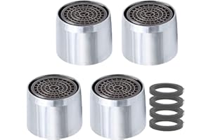 CHEDIN 4 Pack Tap Aerator M18/M20/M22/M24/M28, Water Saver Tap Filter Nozzle Faucet Aerator Replacement Parts - Internal Thread (M22)