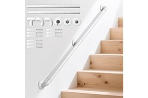 KiloSton 1.3M Anti-Slip Stair Rail – ABS & 304 Stainless Steel, Safe & Comfortable Stair Support for Elderly, Kids & Disabled, Bannister Rail for Stairs