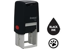 STAMP DESIGN 4U Traxx 9021 Loyalty Card Self Inking Rubber Stamp Pet Shop Dog Groomers Vets *A Black Paw Print Design*